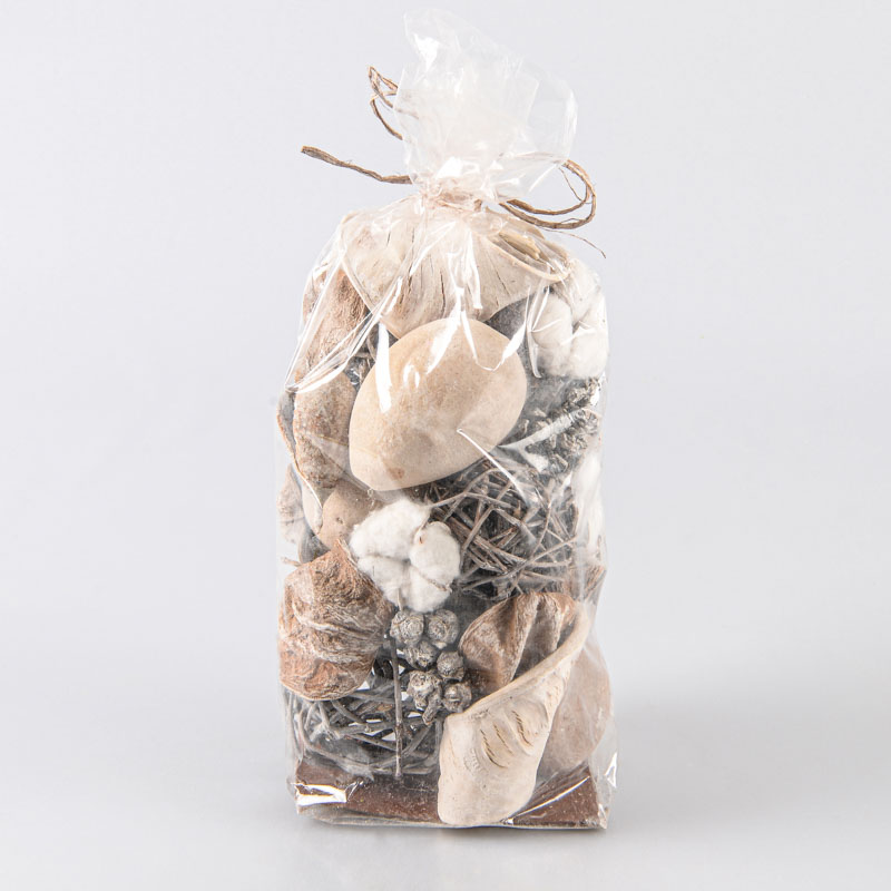 Sachet de boules et de fleurs de coton