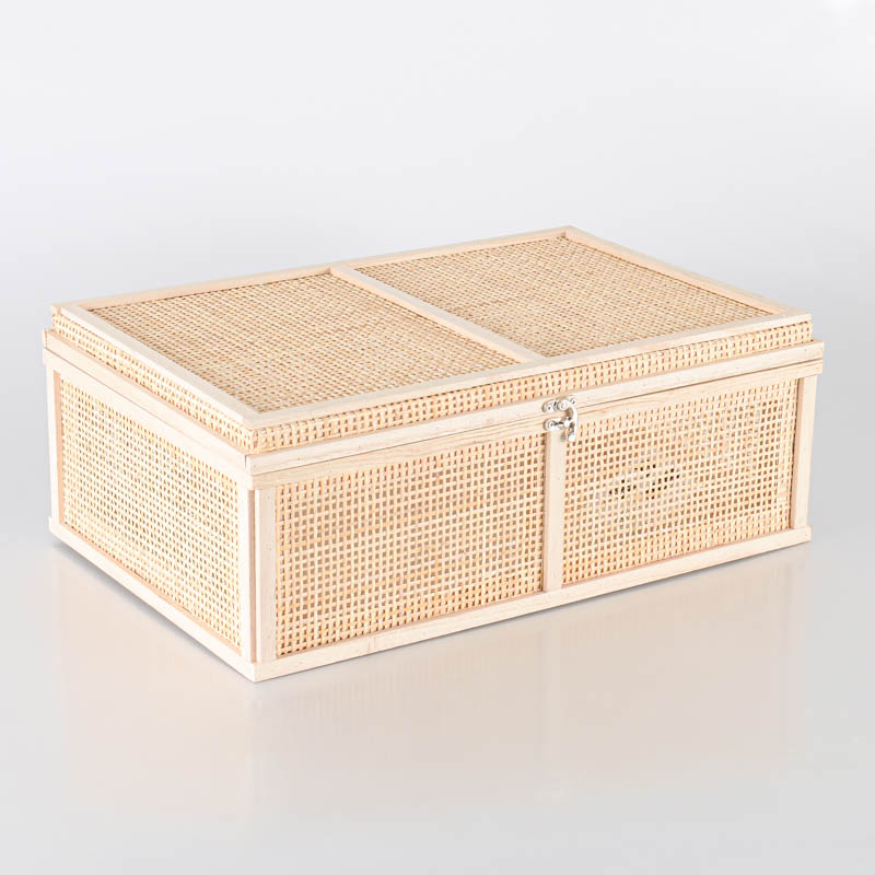 Malle en rotin 'Travel' beige