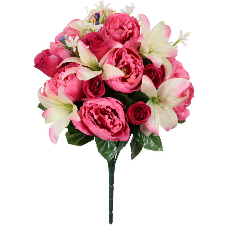 Bouquet de pivoines, roses et lys - L'Incroyable