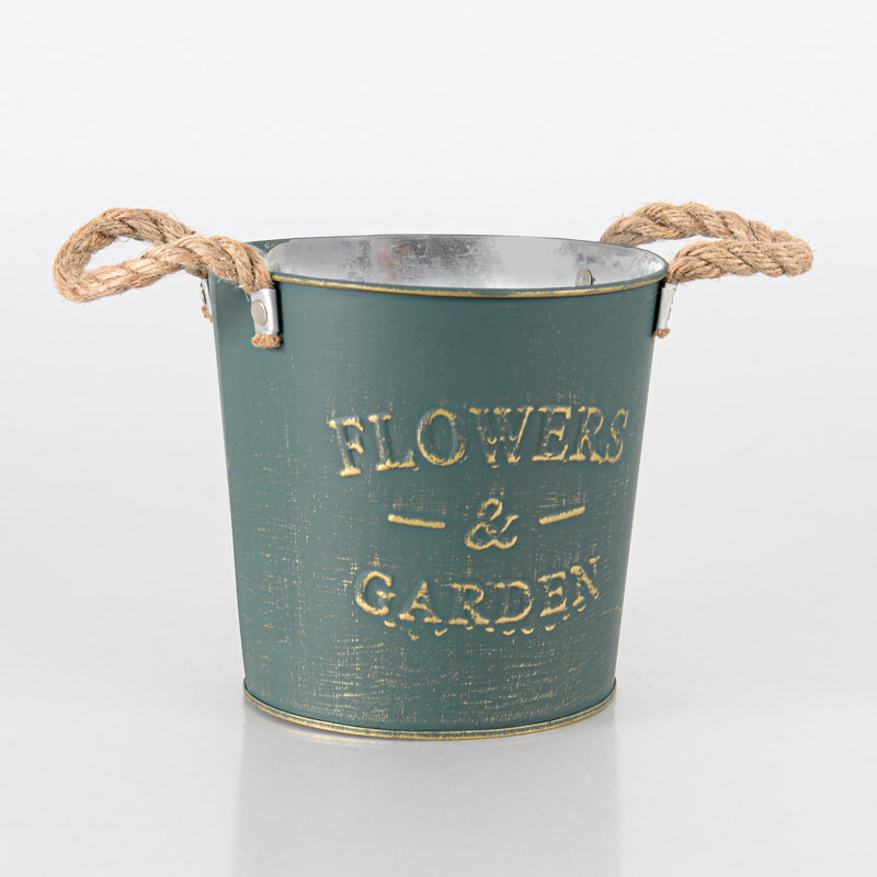 Cache pot 'Flowers Garden' bleu