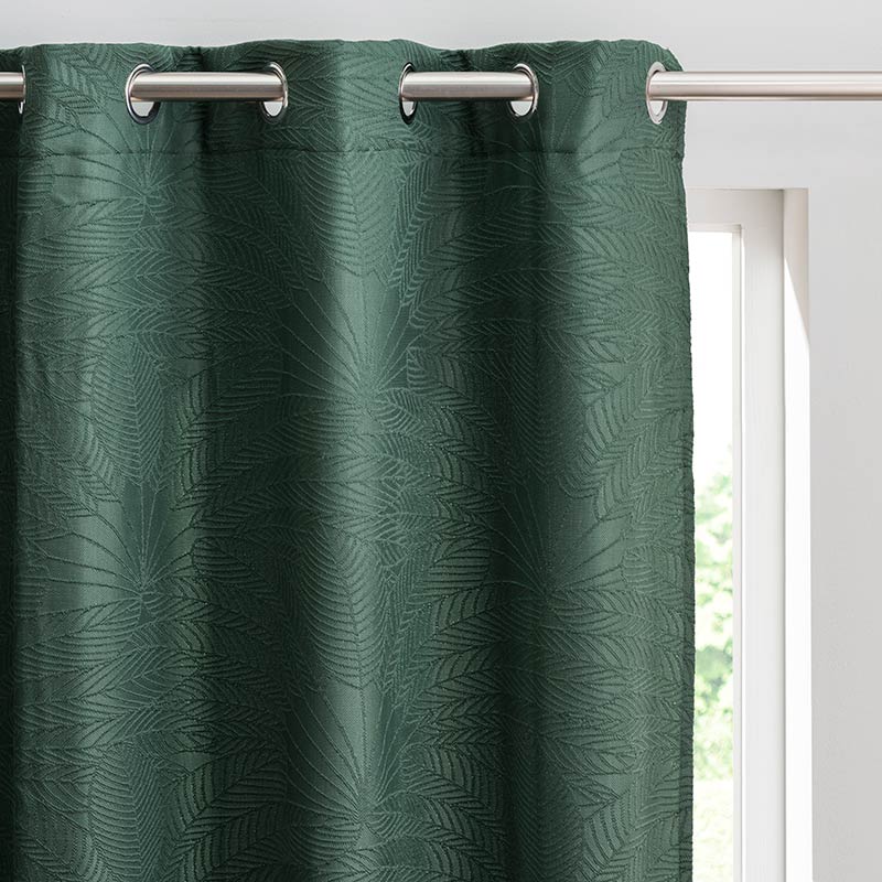 Rideau jacquard 'Matahi' vert tropical