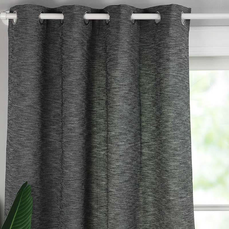 Rideau chiné 'Petero' gris anthracite