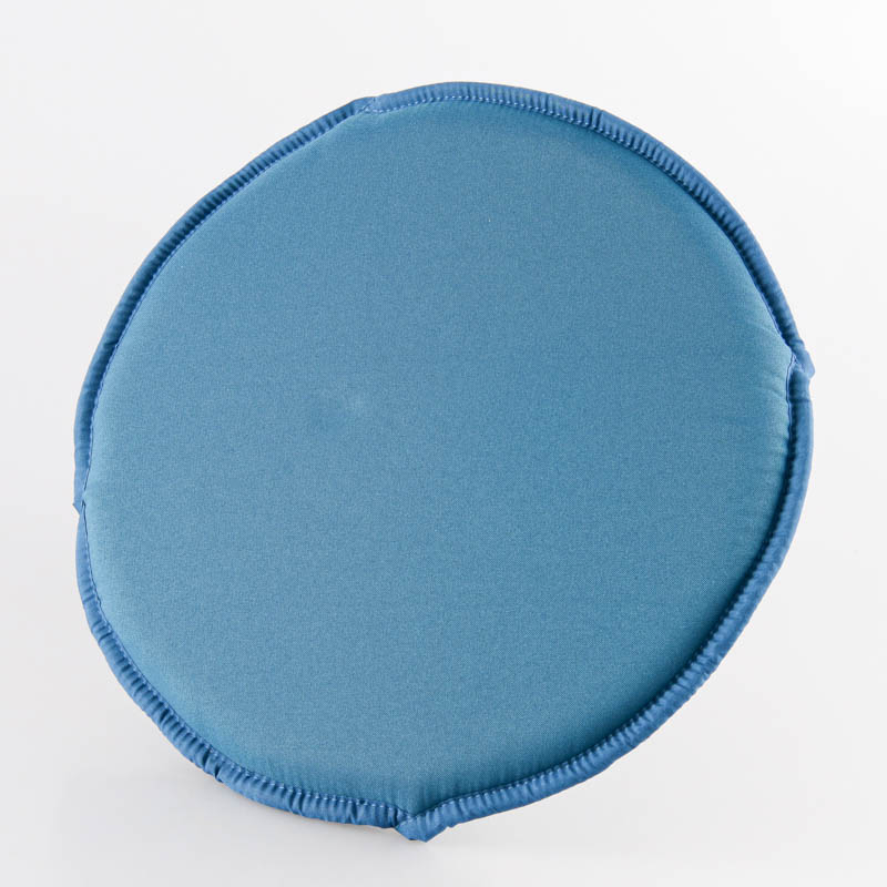 Dessus de chaise 'Lucky' rond bleu canard