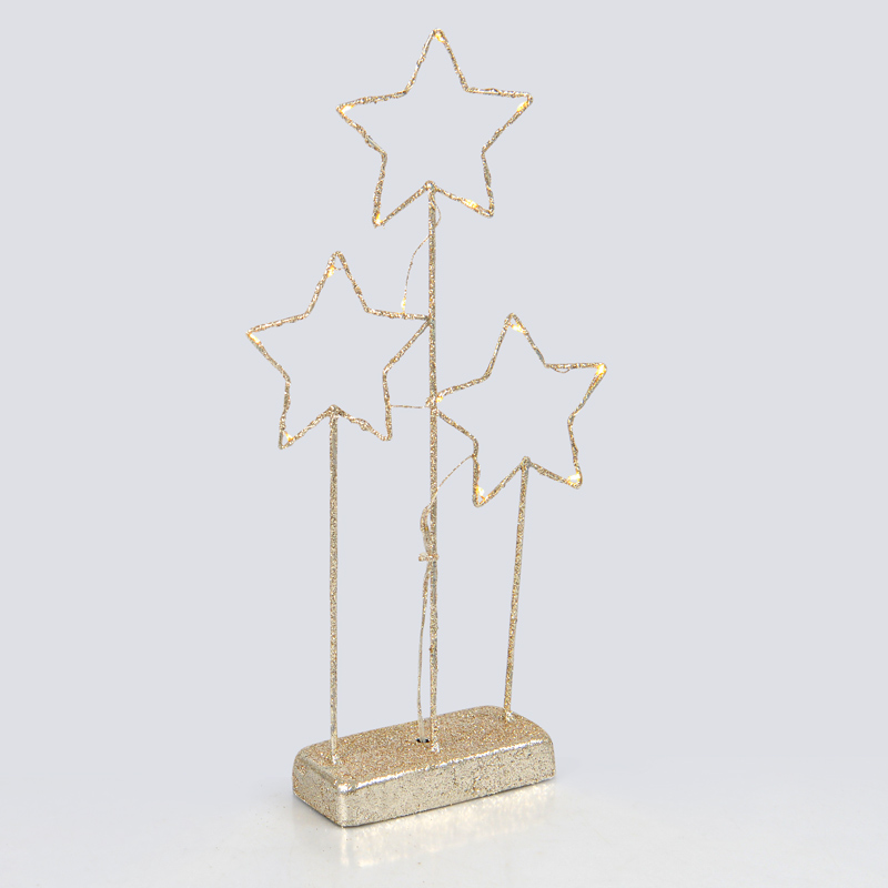 Décoration à poser '3 étoiles lumineuses'