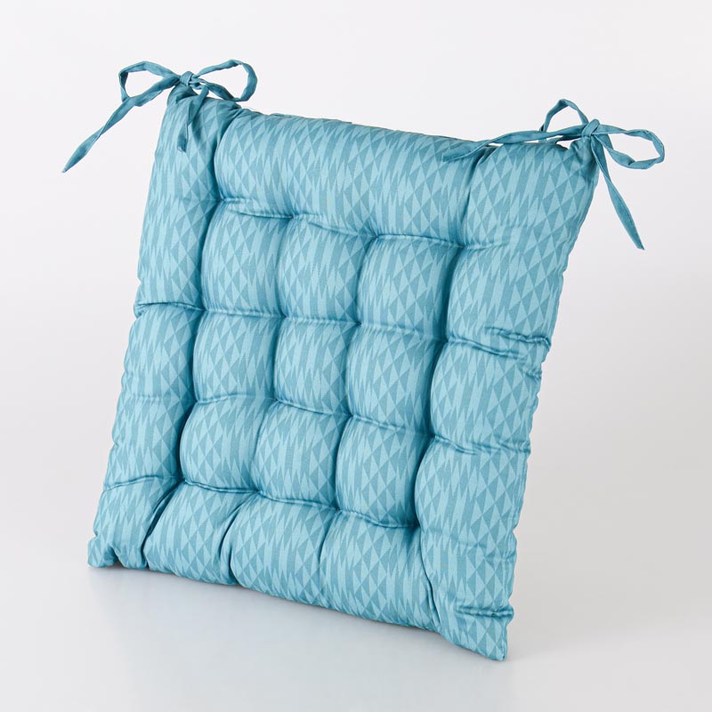Dessus de chaise imprimé 'Jardin d'été' bleu 