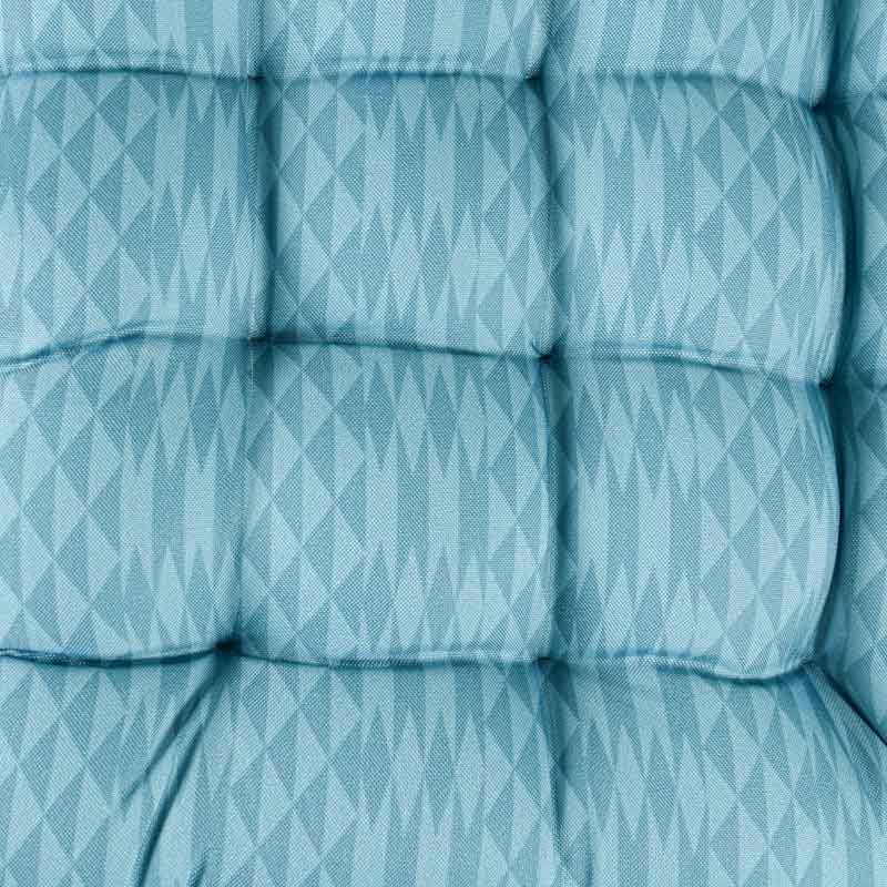 Dessus de chaise imprimé 'Jardin d'été' bleu 