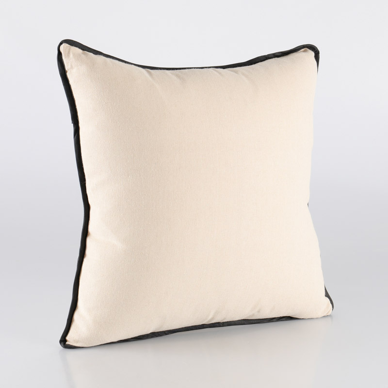 Coussin 'Nala' grège et noir 