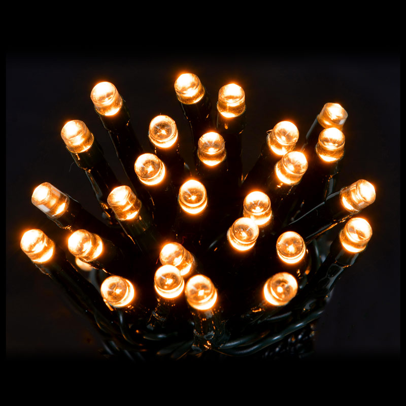 Guirlande électrique 80 LED blanc flamme