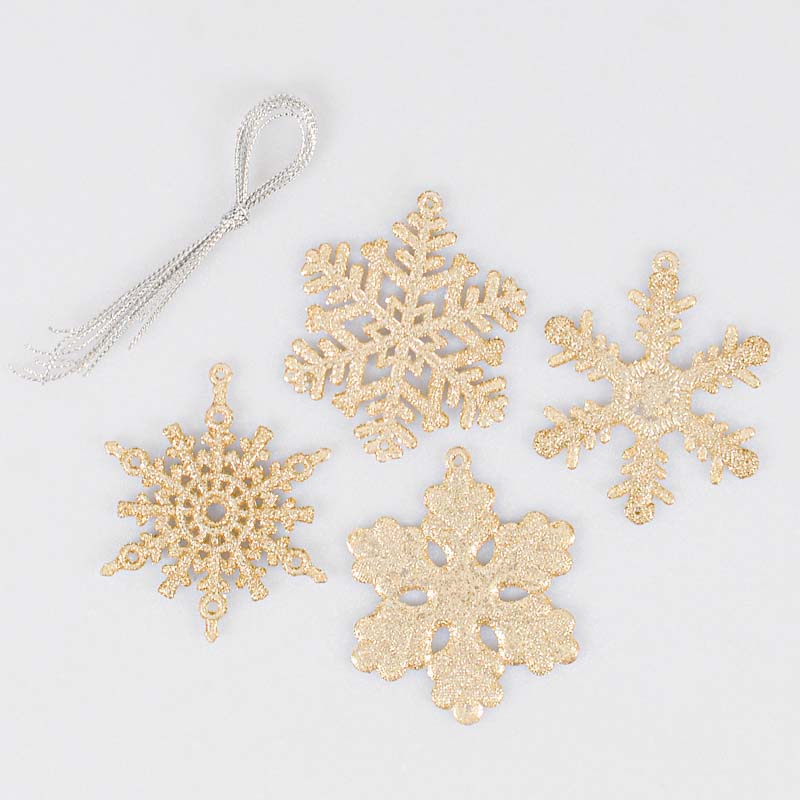 Lot de 8 flocons  dorés