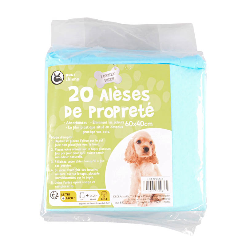20 alèses pour chien