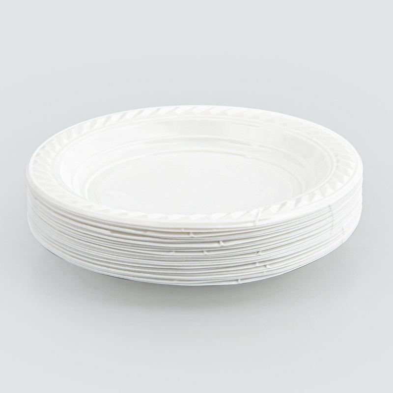 25 assiettes en plastique réutilisables
