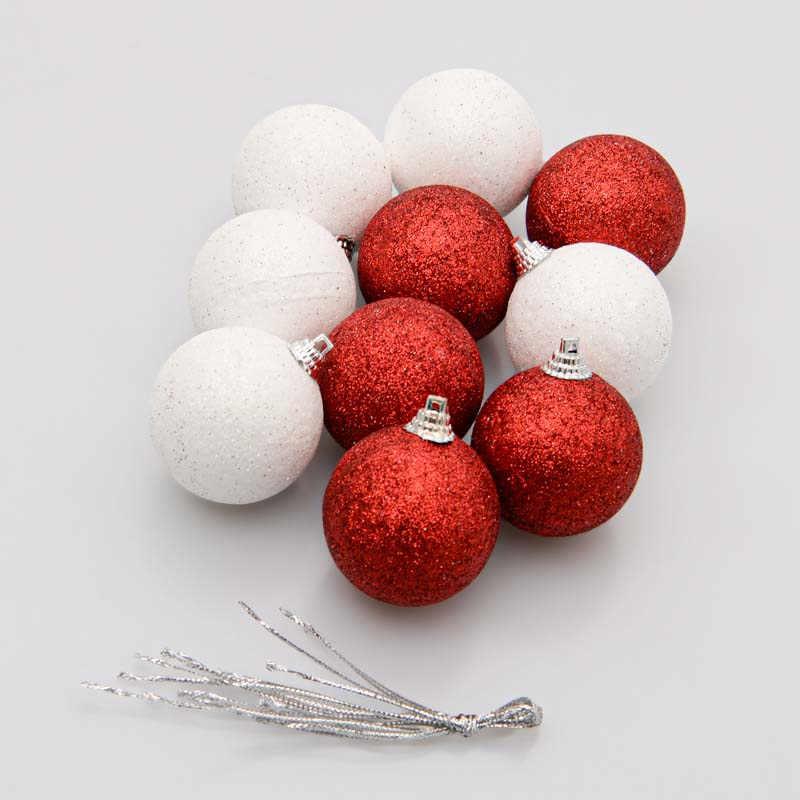 Lot de 10 boules scintillantes 