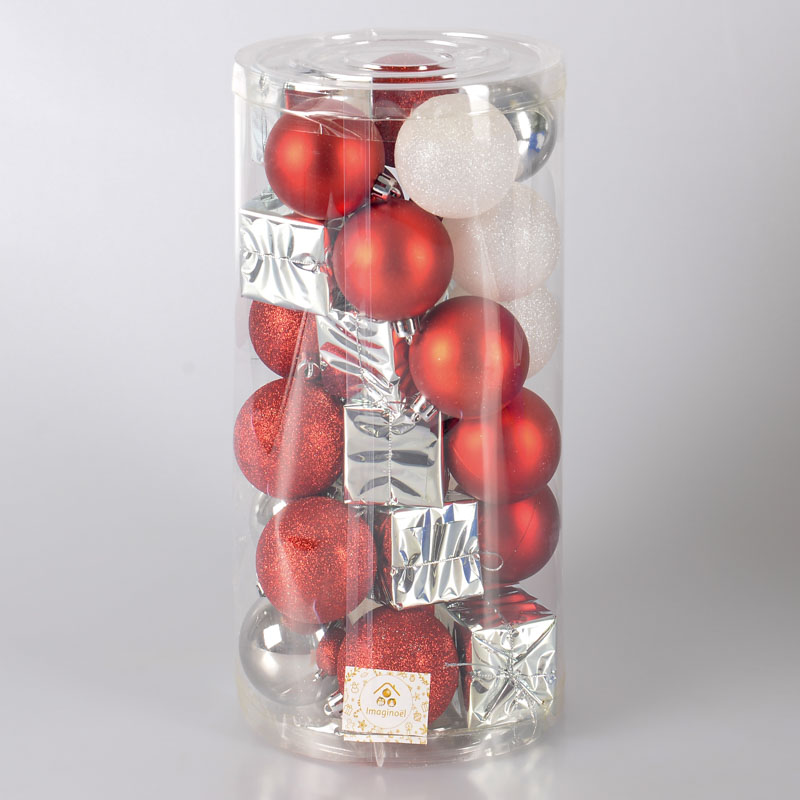 Lot de boules et cadeaux à suspendre