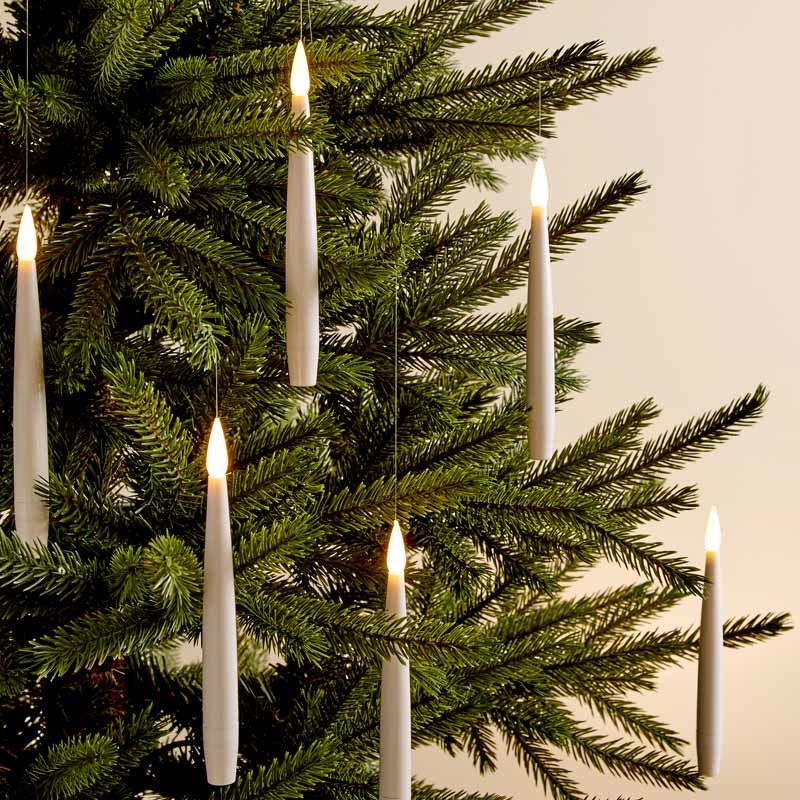 10 bougies de sapin LED blanc