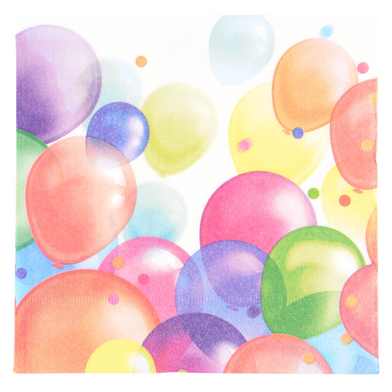 20 serviettes ballons