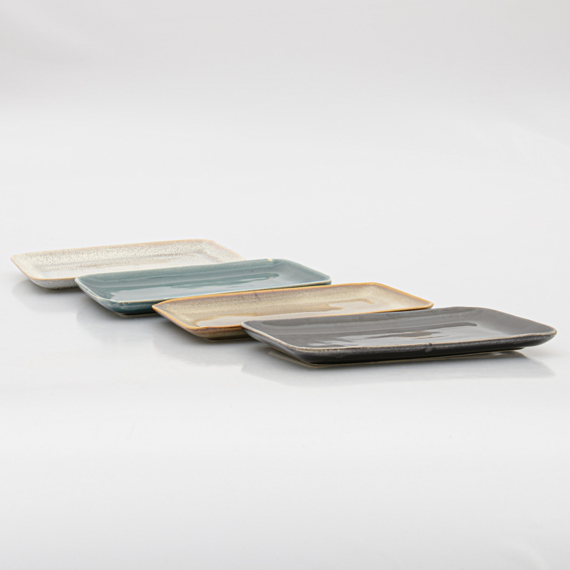 Assiette plate rectangulaire 'Nordika'