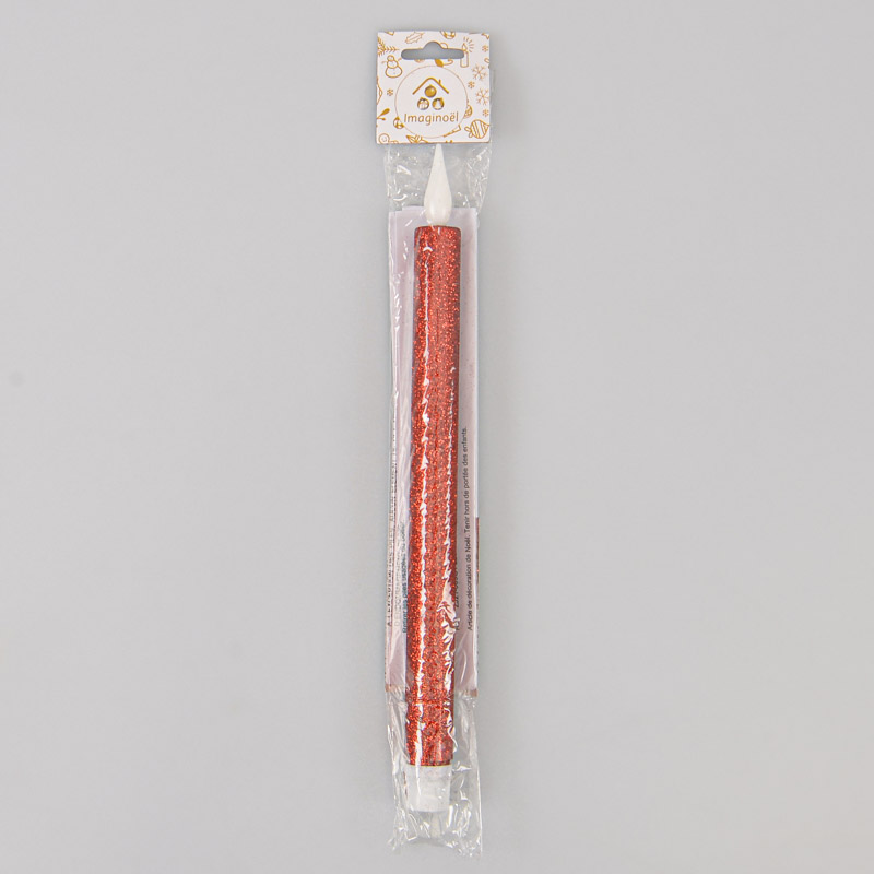 Bougie flambeau à LED couleur rouge