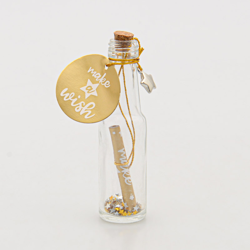 Bouteille à voeux à suspendre
