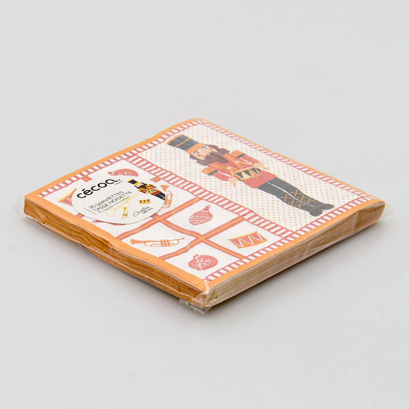Lot de 20 serviettes casse-noisette