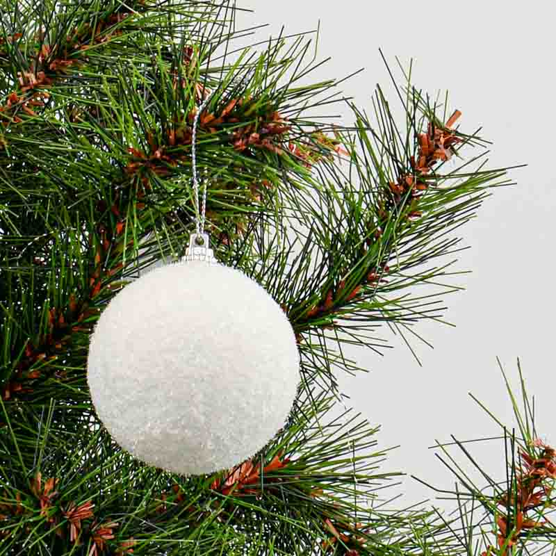 Lot de 6 boules  'Tradi' blanc