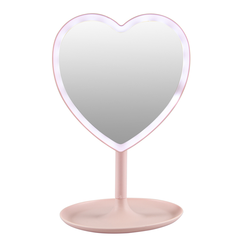 Miroir lumineux coeur 