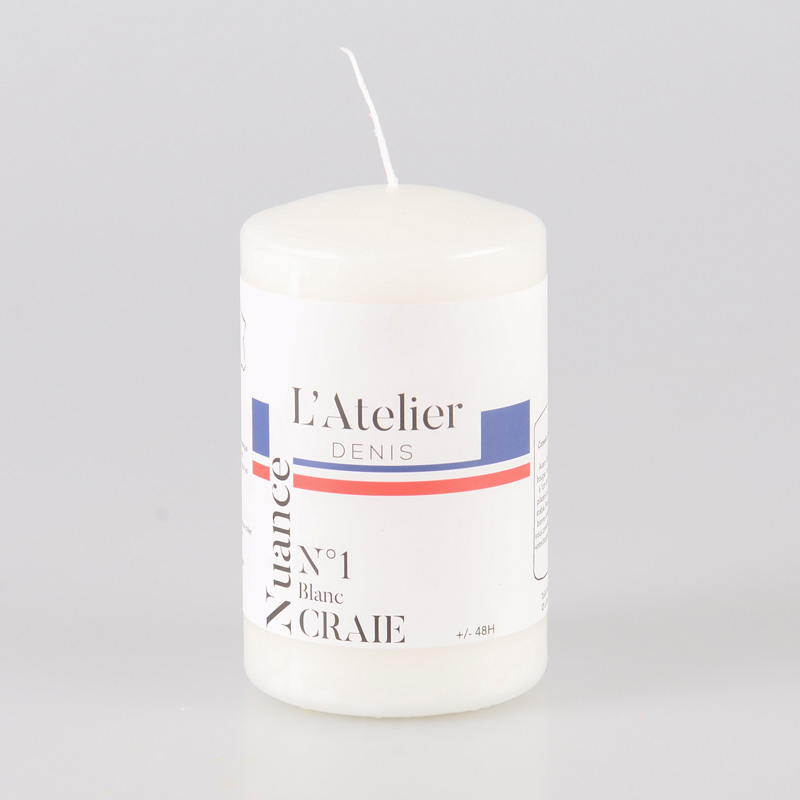 Bougie cylindrique blanche