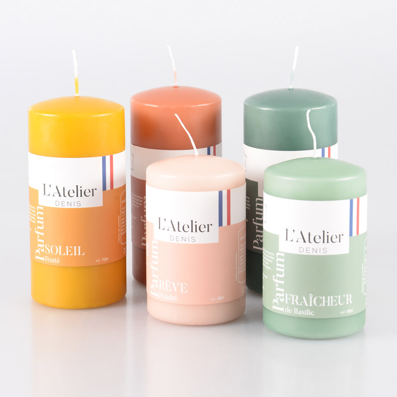 Bougie cylindrique blanche