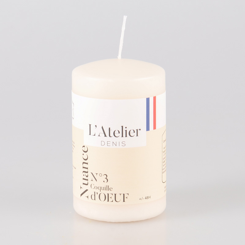 Bougie cylindrique ivoire