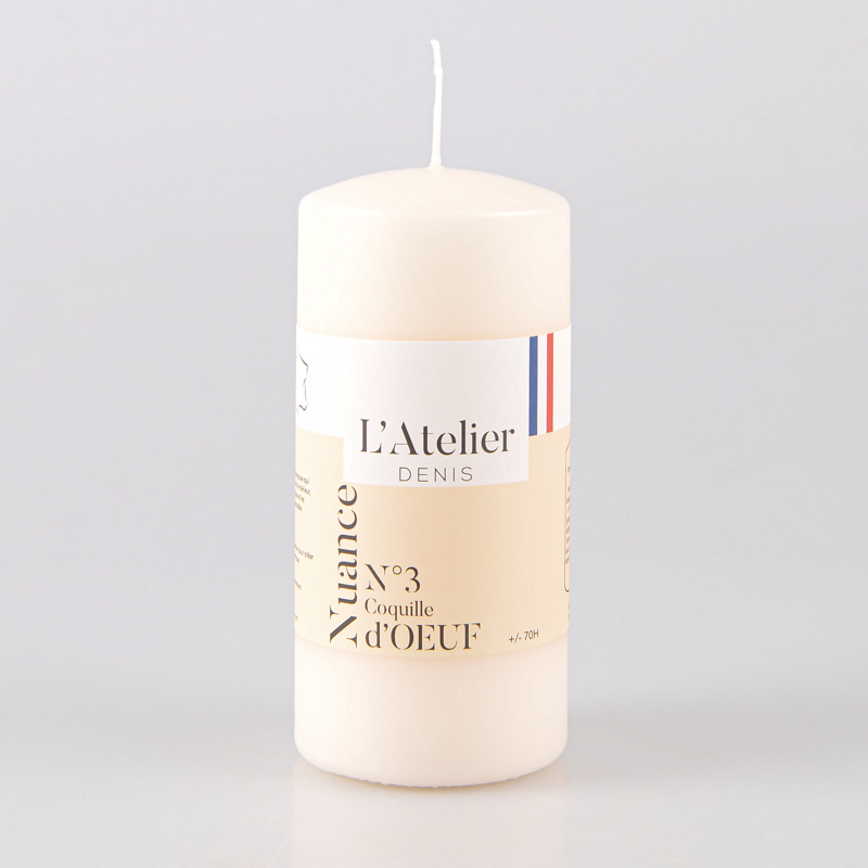 Bougie cylindrique ivoire