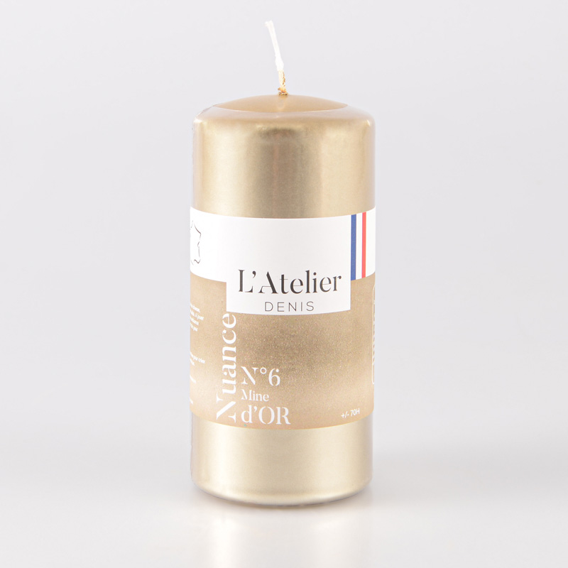 Bougie cylindrique or