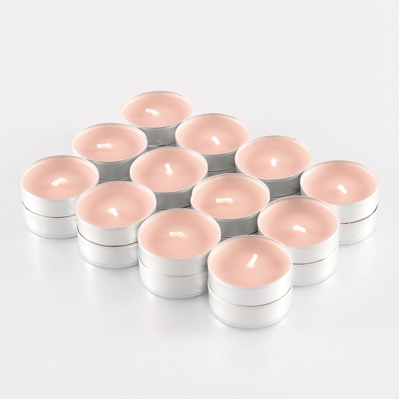 Lot de 24 bougies chauffe-plats 'Rêve Poudré'