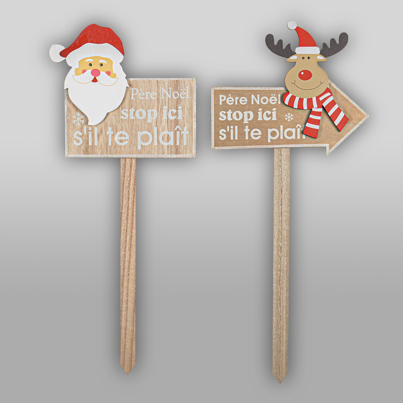 Panneau stop de Noël 