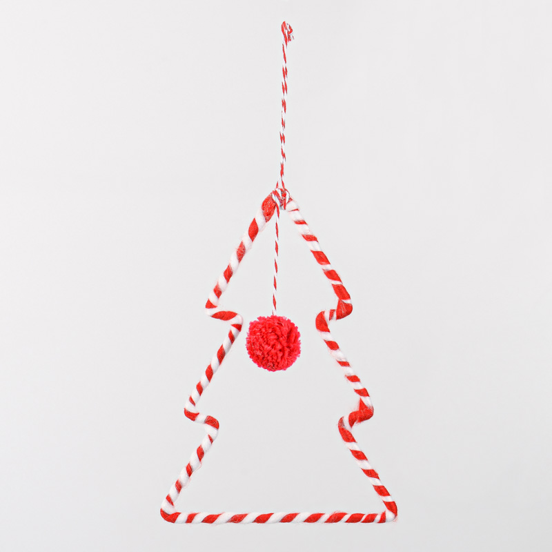 Décoration à suspendre blanche et rouge