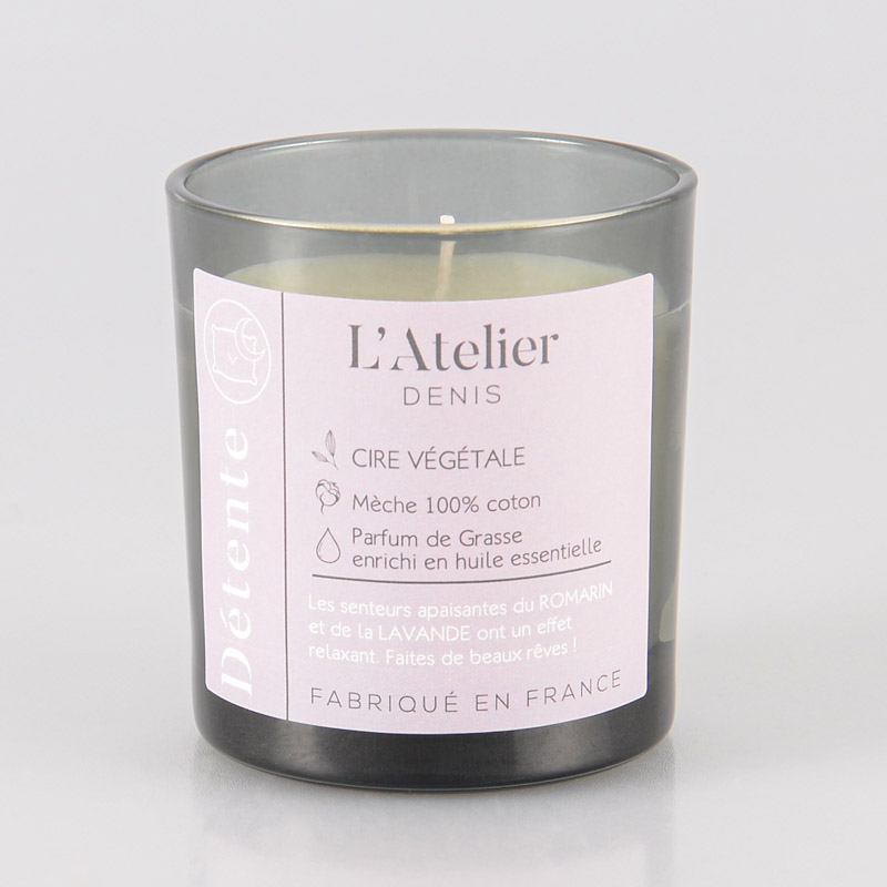 Bougie parfumée à l'huile essentielle 'Détente'