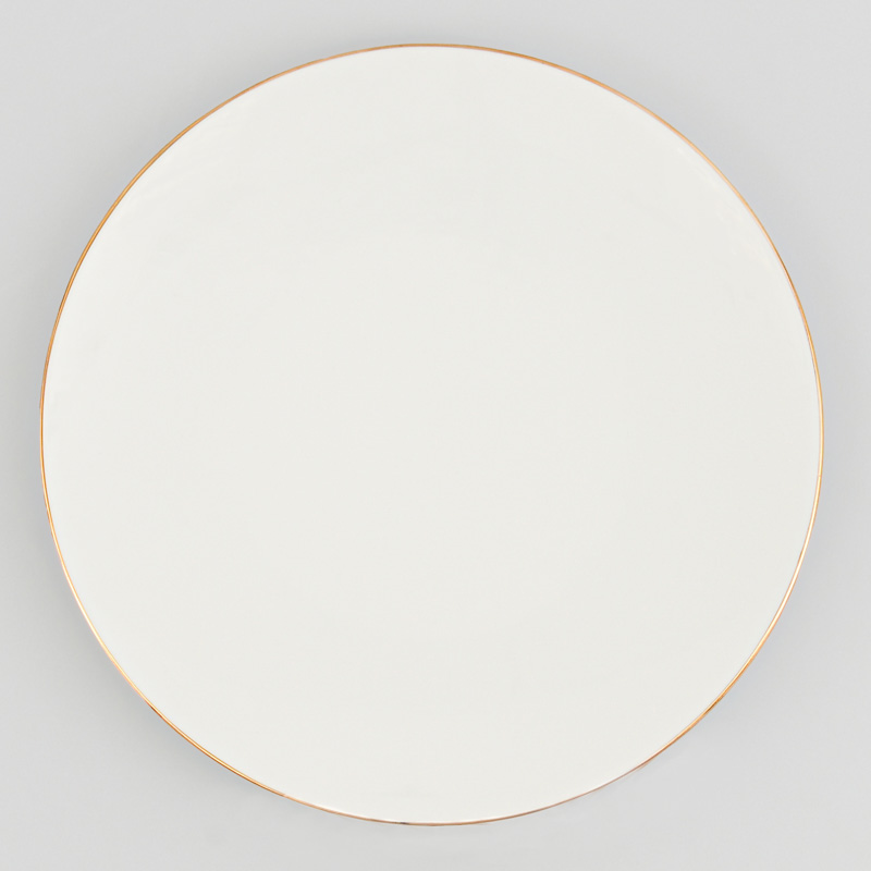 Assiette plate filet or 'Elegance'