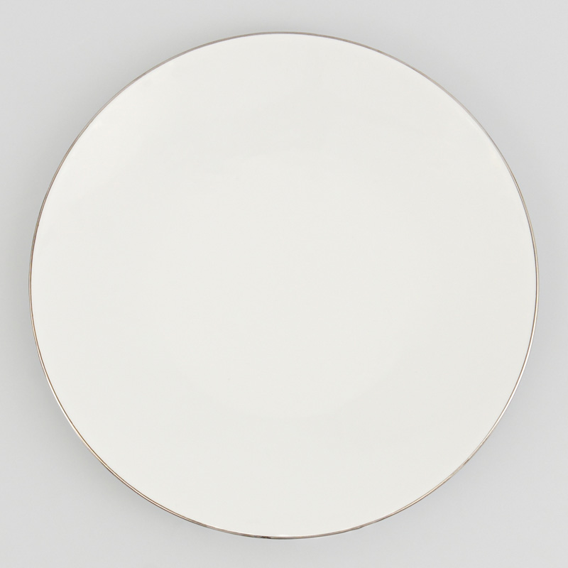 Assiette plate filet platine 'Elegance'