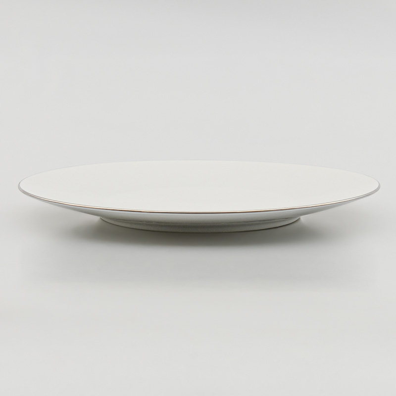 Assiette plate filet platine 'Elegance'