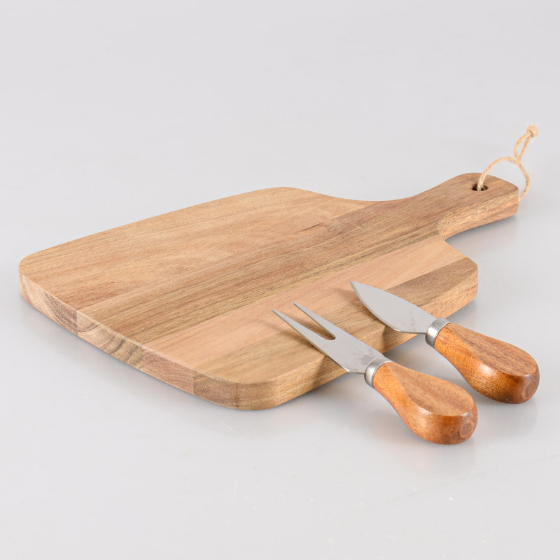 Planche à fromage avec 2 ustensiles