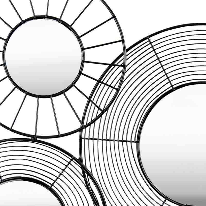 Miroir 'Quattuor' en métal 