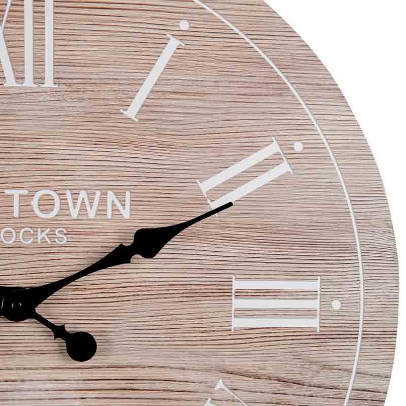 Horloge romaine en bois 