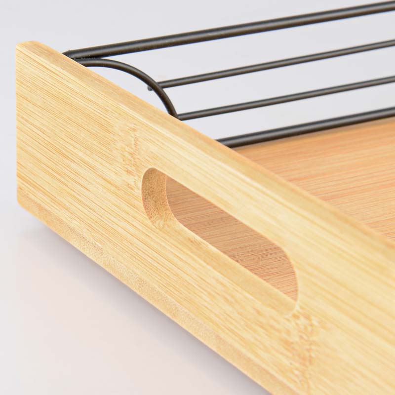 Plateau 'LIN'ART' en bois et métal