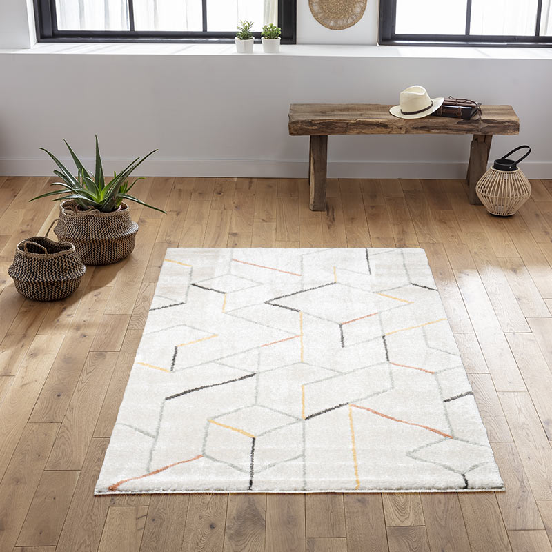 Tapis 'Cubizo' beige 