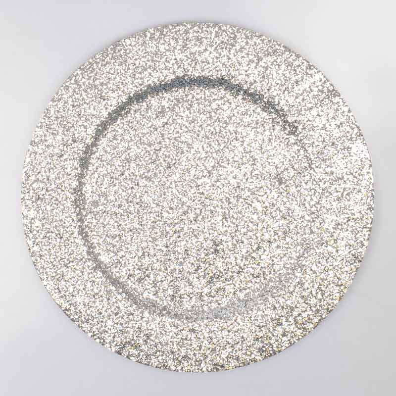 Sous-assiette de présentation 'Glam' Argent