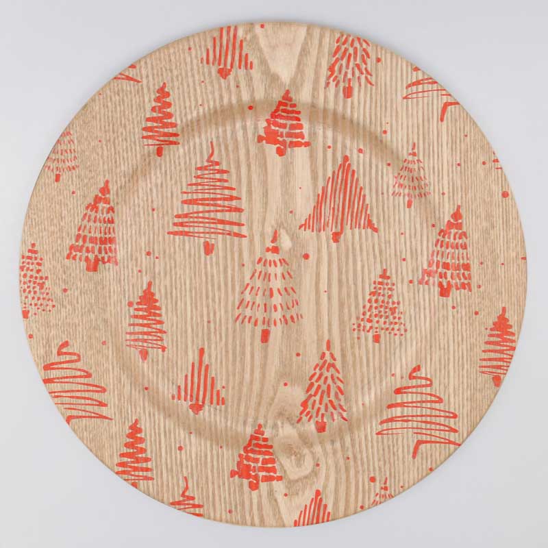 Sous-assiette de présentation 'Sapins'