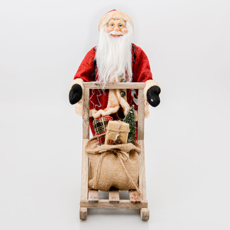 Figurine Père Noël sur traineau