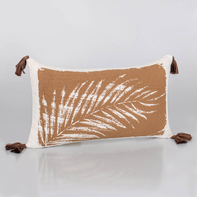 Coussin rectangulaire 'Falena' marron