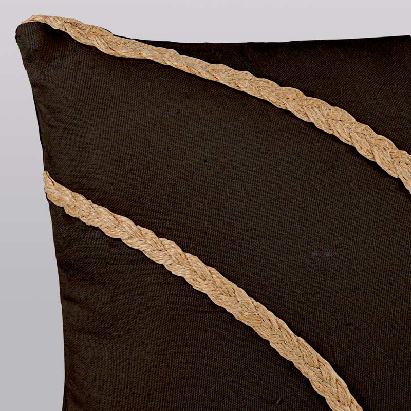Coussin rectangulaire 'Bahia' noir
