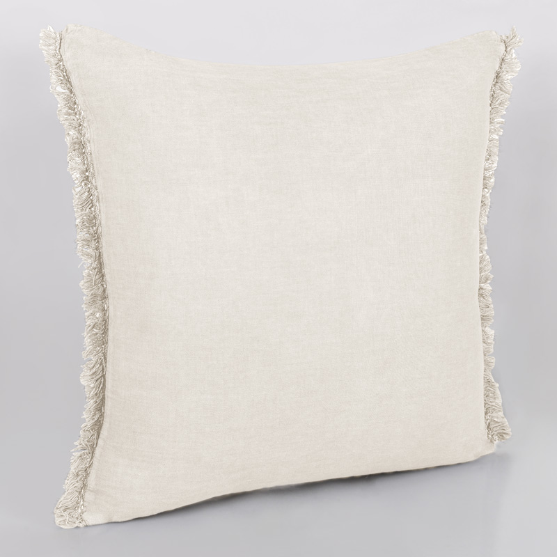 Coussin 'Toscane' écru coton lavé