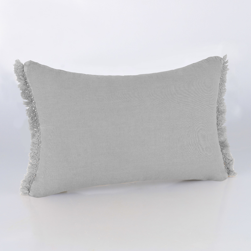 Coussin 'Toscane' gris coton lavé