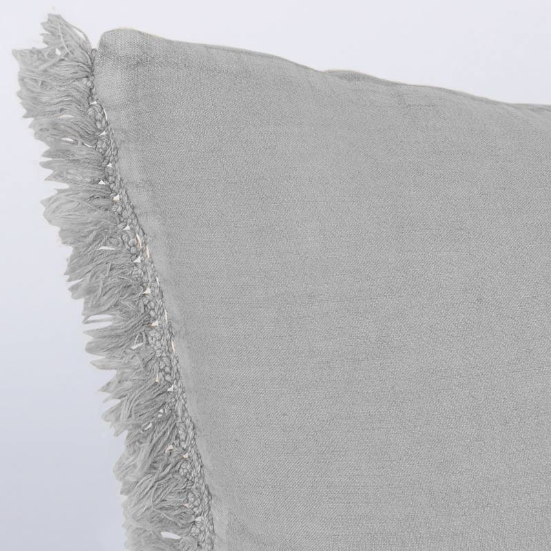 Coussin 'Toscane' gris coton lavé